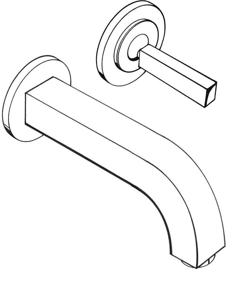 AXOR CITTERIO Einhebel-Waschtischmischer DN 15 Unterputz mit Rosetten 165 mm Chrom