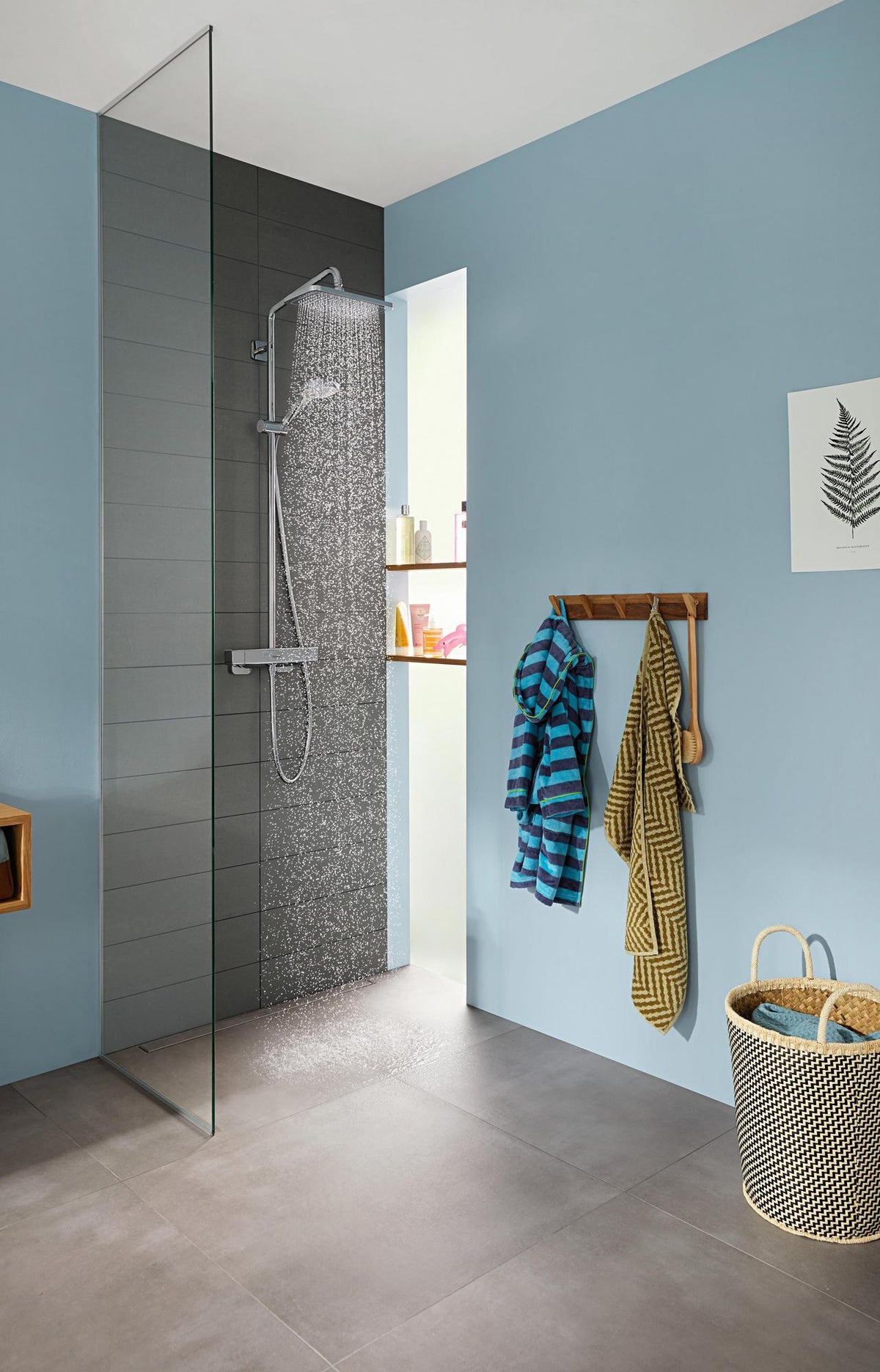 HANSGROHE Showerpipe Croma E 280 1jet Chrom mit Brausethermostat – Duschsystem