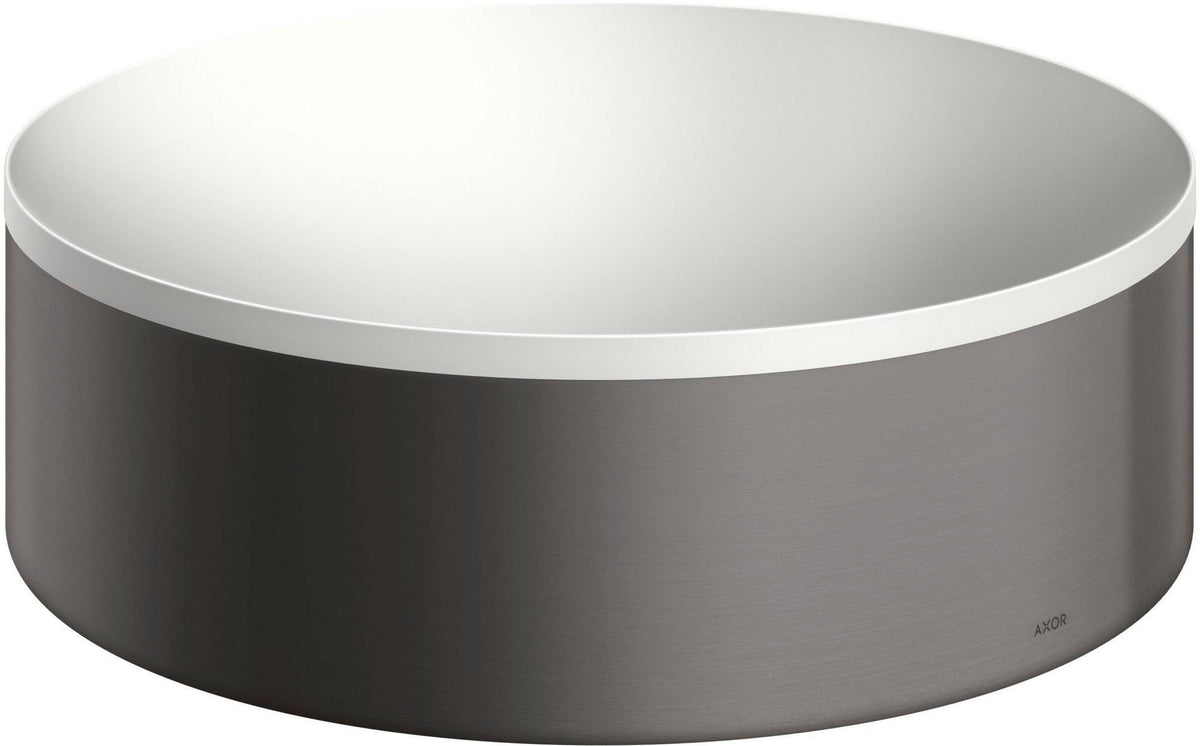 AXOR Suite Aufsatzwaschtisch rund 300 mm SolidSurface mit chrom Designrahmen