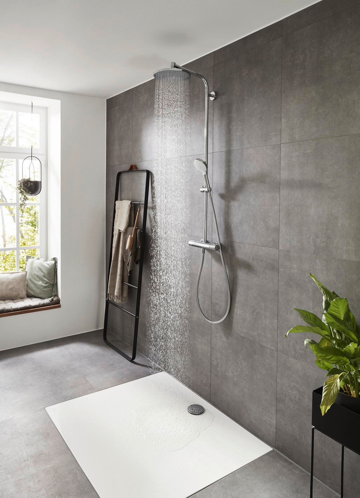 HANSGROHE Showerpipe Crometta S 240 mit Thermostat Ecostat 1001 CL – Chrom