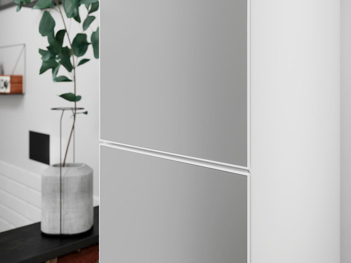 HANSGROHE Hochschrank Xevolos E 1160 mm mit PushOpen, Eiche dunkel/Weiß, grifflos