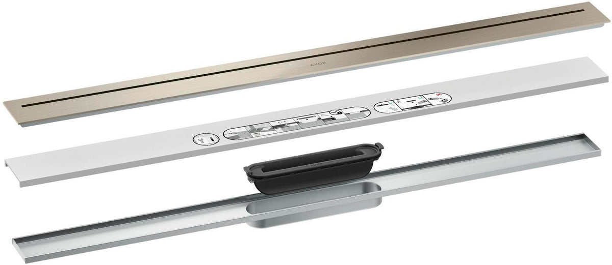 AXOR Drain Fertigset Duschrinne 900 mm chrom – Komplettset mit Dryphon