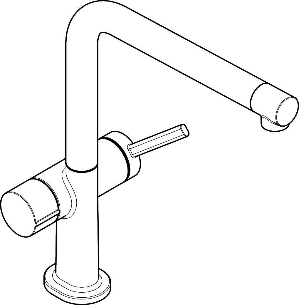 HANSGROHE Talis M54 Spültischmischer 270 mit Geräteabsperrventil – chrom