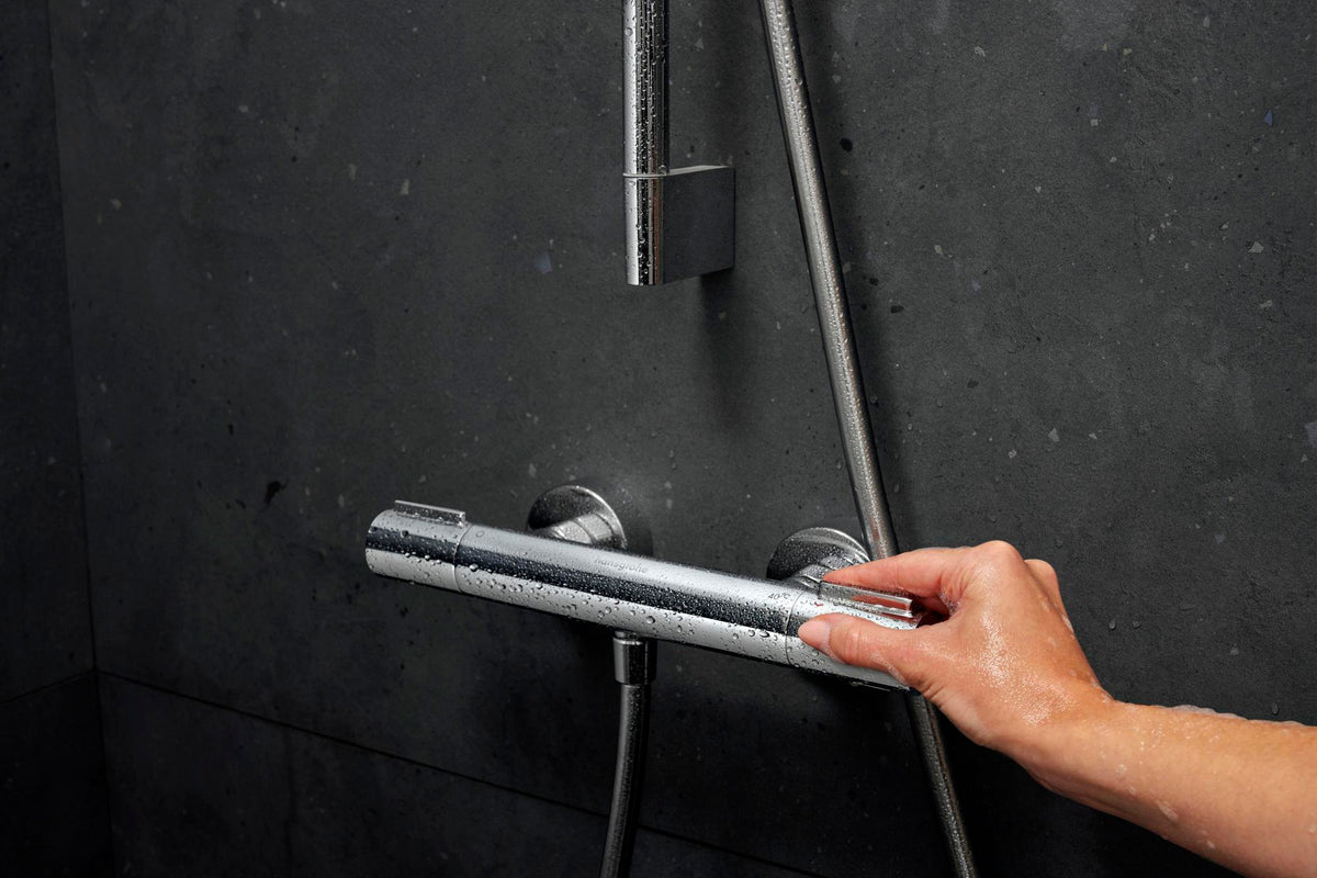 Hansgrohe Ecostat Element Brausemischer Aufputz Chrom mit EcoStop+ und Thermostatkartusche