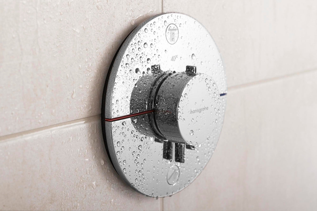 HANSGROHE ShowerSelect Comfort S Thermostat Fertigmontageset Unterputz Chrom für 2 Verbraucher