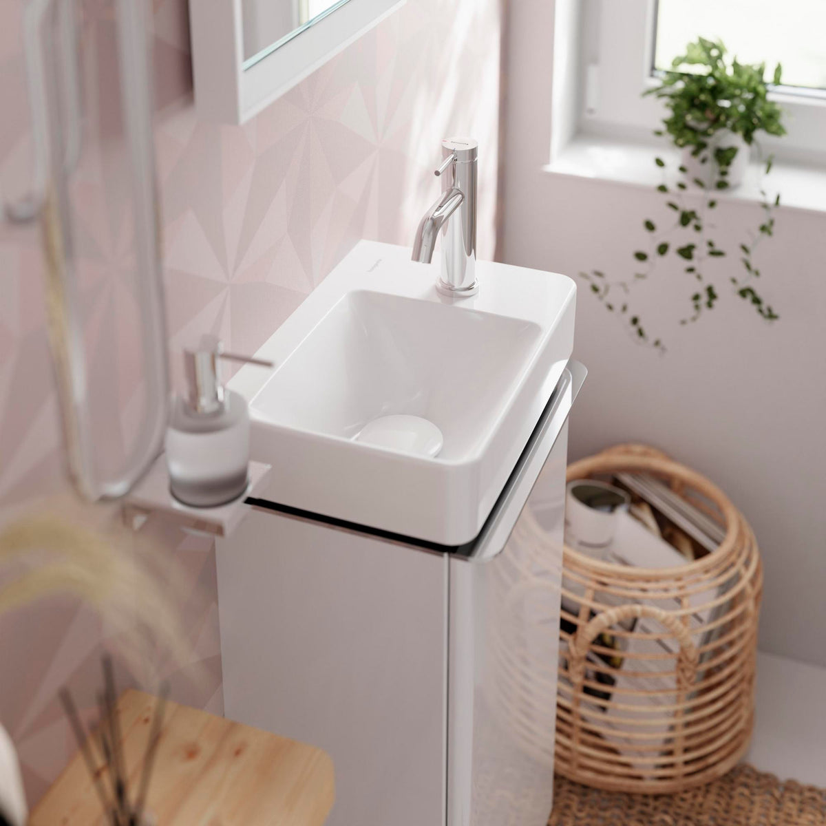 HANSGROHE Tecturis S Einhebel-Waschtischmischer ComfortZone 80 mit CoolStart und Zugstangen-Ablaufgarnitur, chrom