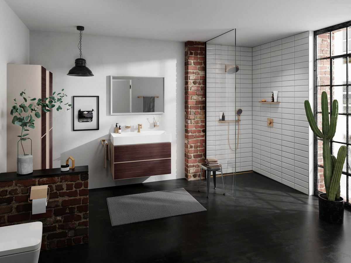 HANSGROHE AddStoris Glashalter Wandmontage Chrom – Mattglas Zahnputzbecher-Halter mit verdeckter Befestigung