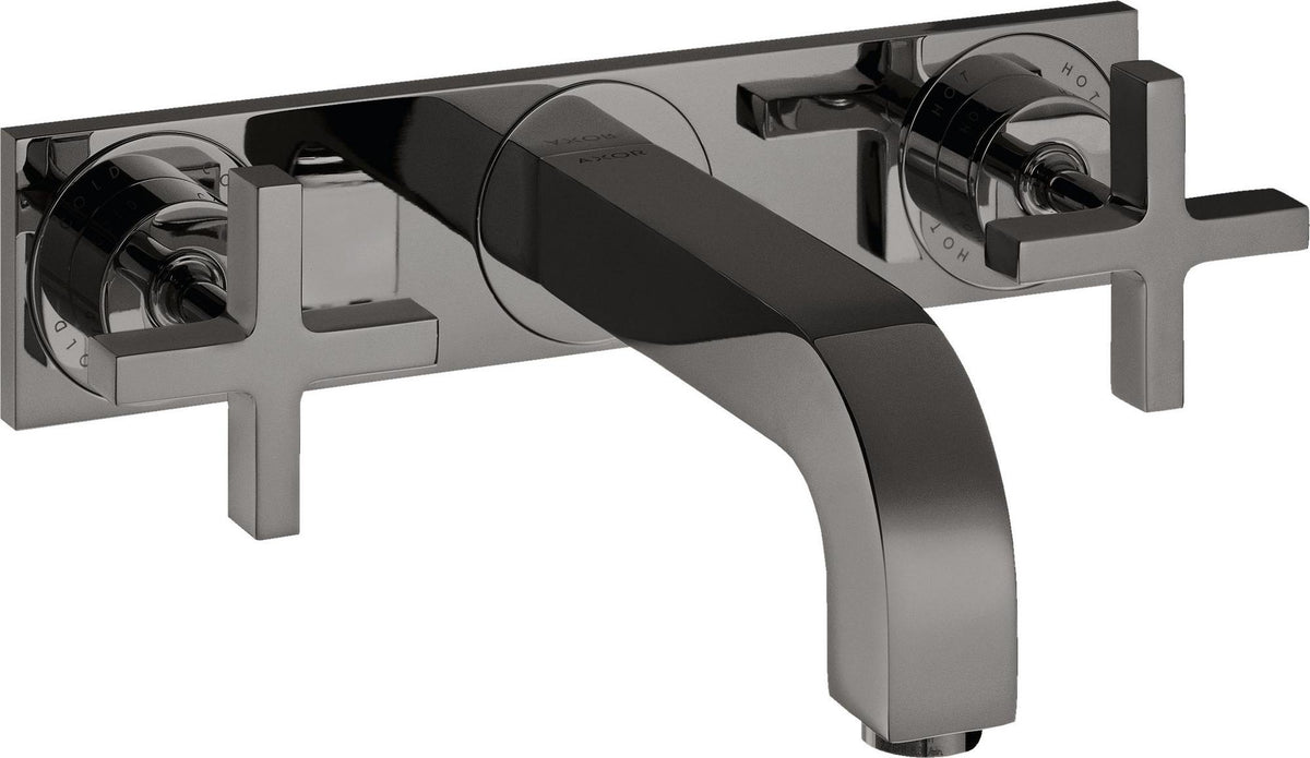 AXOR CITTERIO 3-Loch-Waschtischarmatur DN 15, Auslauf 226 mm, Kreuzgriffe mit Platte, Chrom
