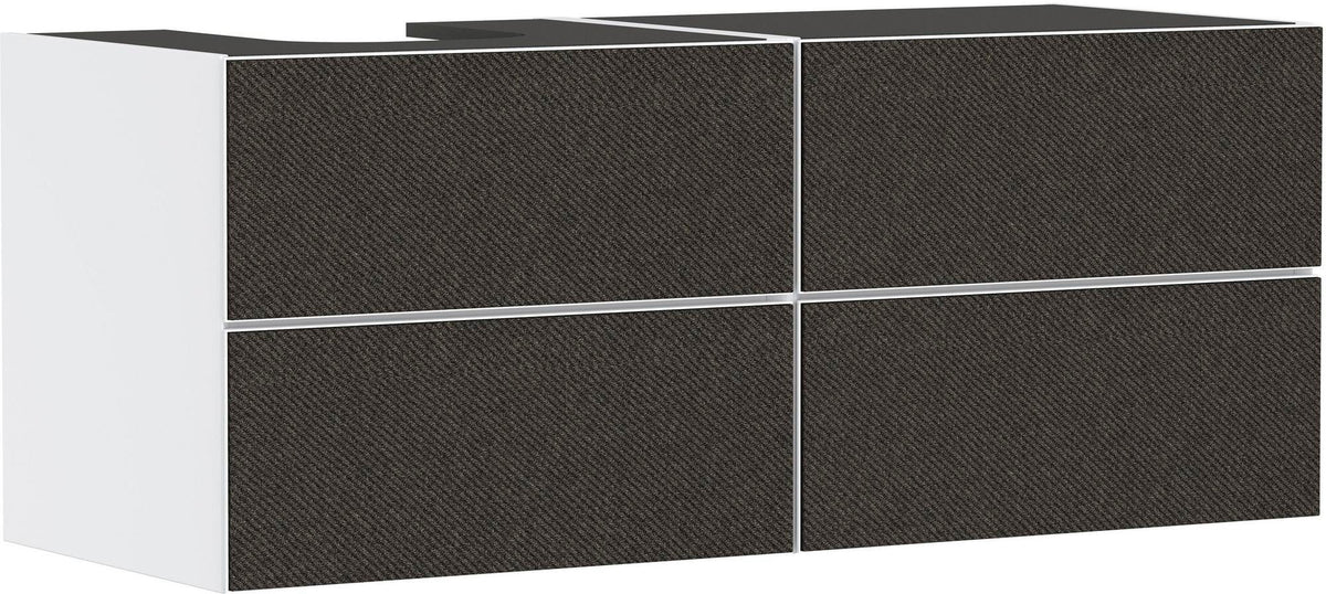 HANSGROHE Xevolos E Waschtischunterschrank 1370 mm mattweiß/eiche dunkel, grifflos