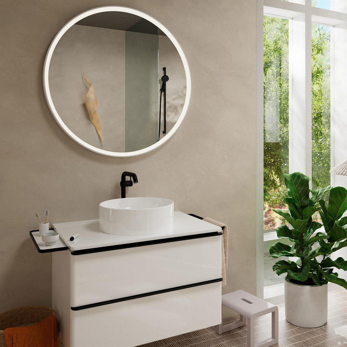 HANSGROHE Tecturis S Einhebel-Waschtischmischer mit CoolStart und 167 mm Ausladung