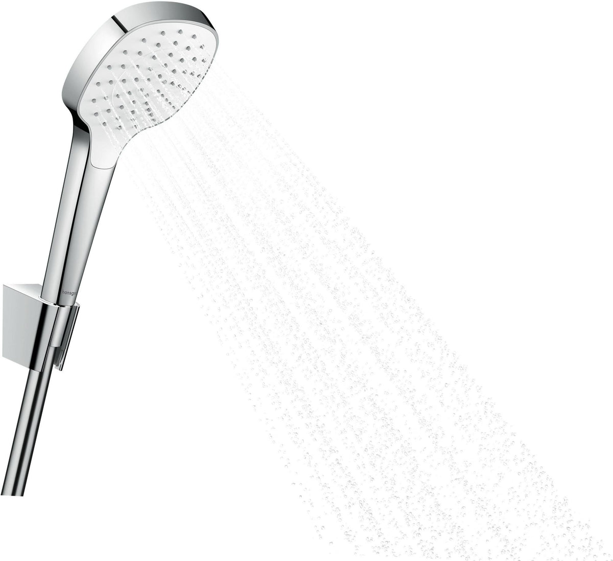 HANSGROHE Brauseset Croma Select E 1jet mit Isiflex Brauseschlauch 1600 mm weiß/chrom