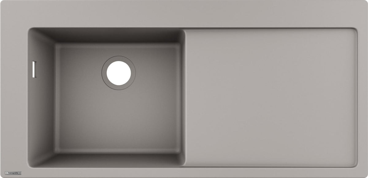 HANSGROHE Einbauspüle S51 450 SilicaTec graphitschwarz mit Abtropffläche rechts