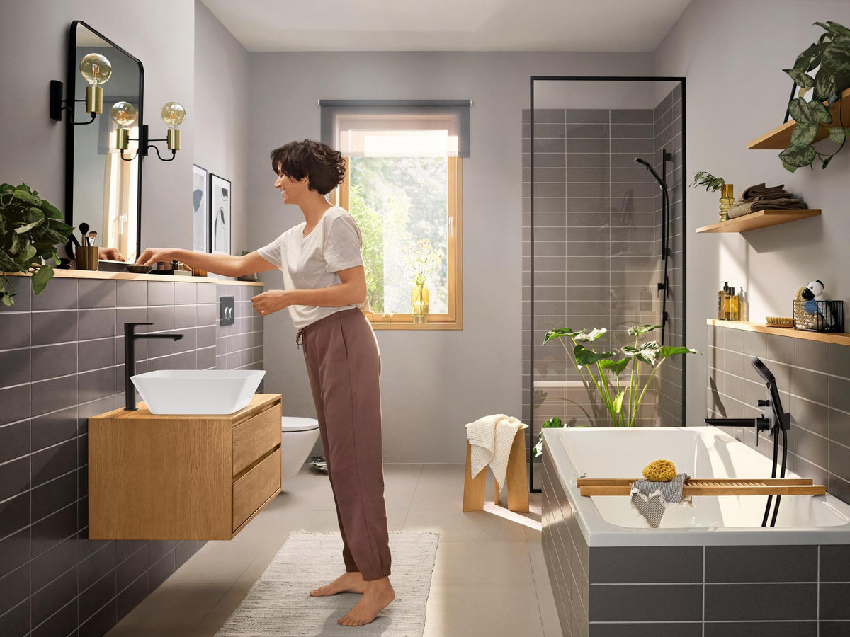 HANSGROHE Rebris E 240 Einhebel-Waschtischmischer CoolStart EcoSmart mit Zugstangen-Ablaufgarnitur chrom