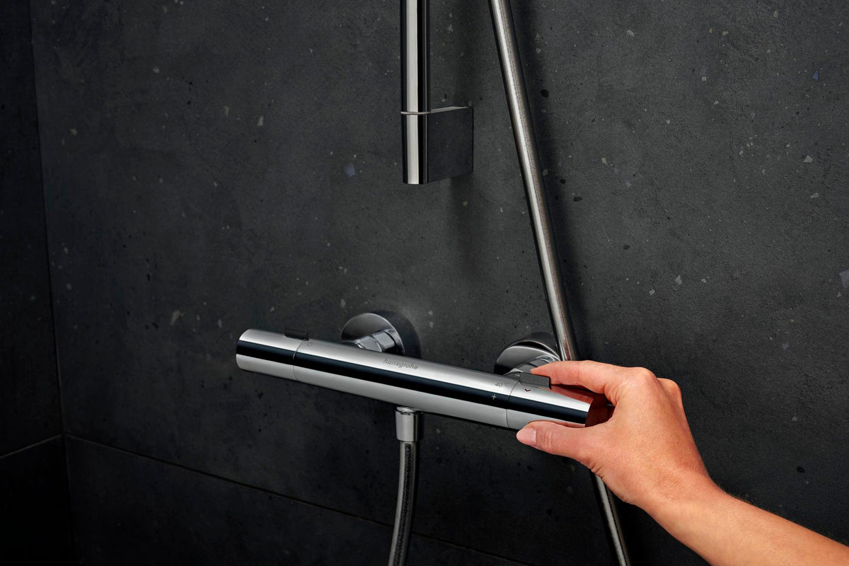HANSGROHE Ecostat Fine Brausethermostat Aufputz Chrom – Temperatur- und Volumensteuerung