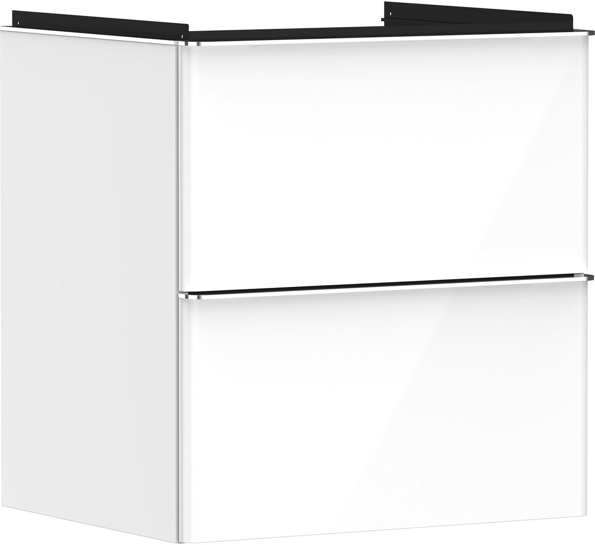 HANSGROHE Xelu Q Waschtischunterschrank 580 mm weiß hochglanz mit SoftClose
