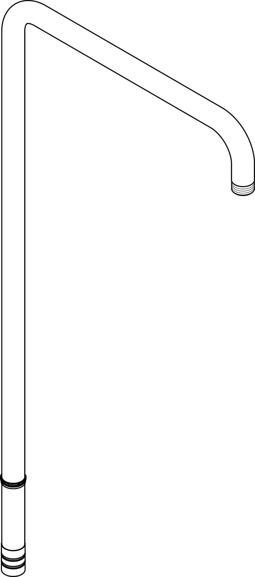 AXOR Front Showerpipe mit Thermostat und 2jet Kopfbrause, Brausearm chrom – Hansgrohe