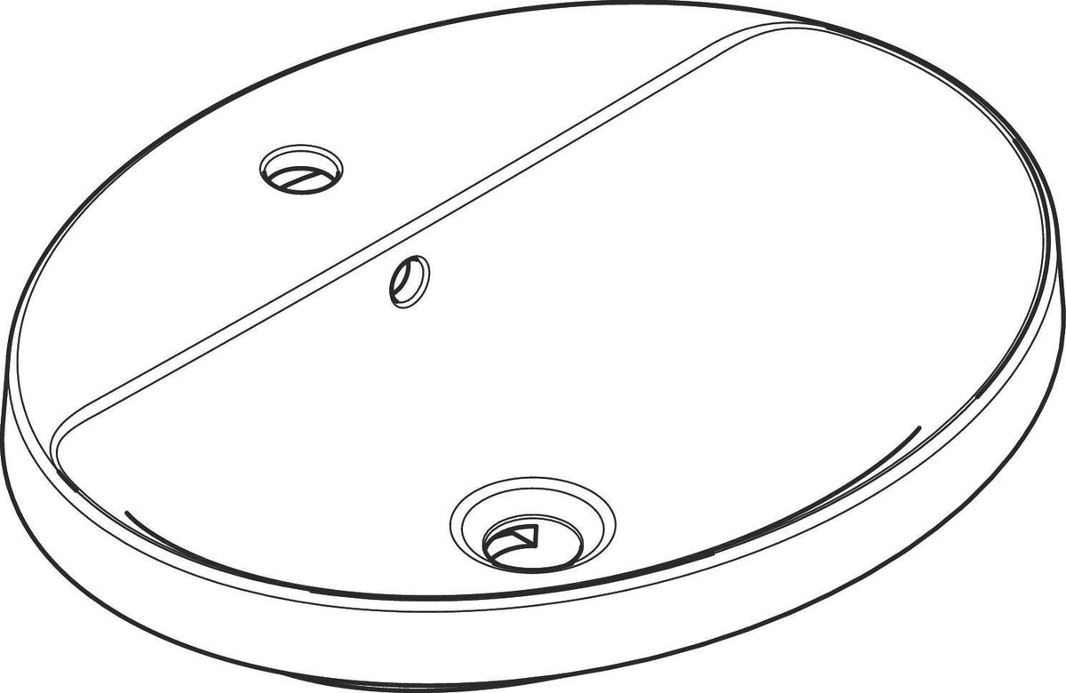 HANSGROHE Xuniva D Einbauwaschtisch 55x40 cm weiß mit Hahnloch und Überlauf