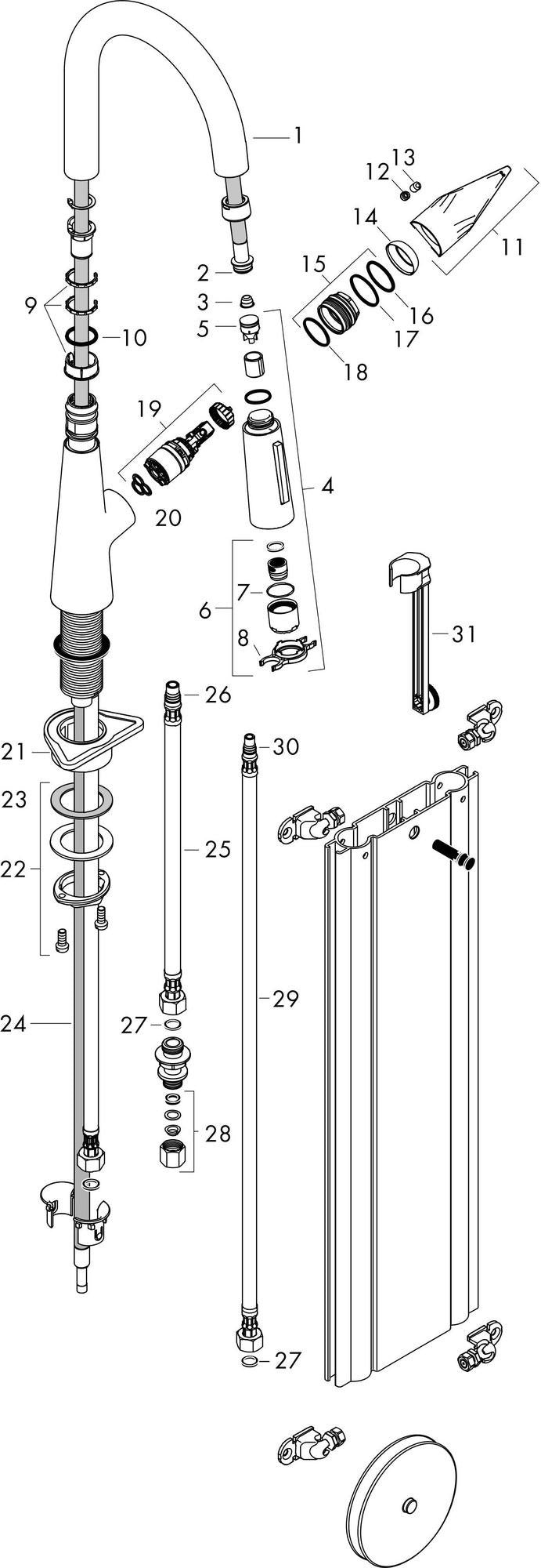 HANSGROHE HG Einhebel-Küchenmischer 160 TALIS S DN 15 mit sBox und Ausziehbrause chrom