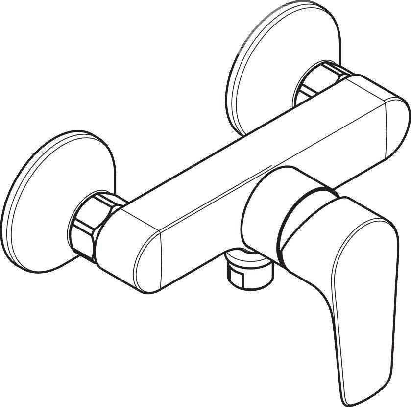 HANSGROHE Talis E Einhandhebelmischer Brause DN15 – Chrom, mit Temperaturbegrenzung