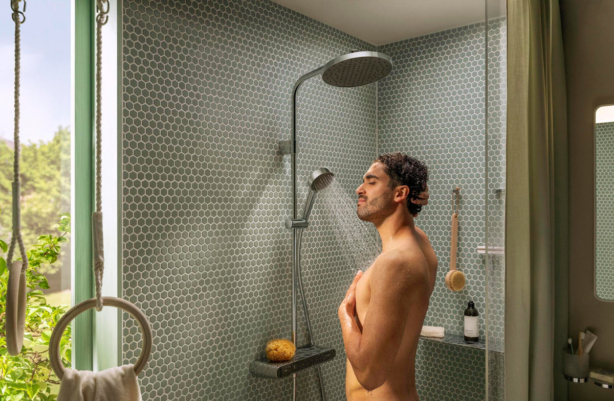 HANSGROHE Activera Select S 95 2jet EcoSmart Handbrause – Chrom, 2 Strahlarten, Select-Taste