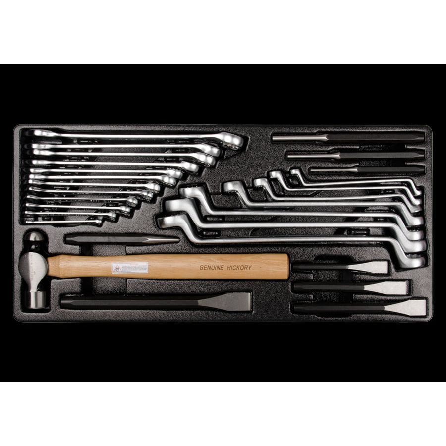 KING TONY Profi-Werkzeuge - Zoll Schraubenschlüssel und Kraftwerkzeug-Set - 28 tlg. 990128SR