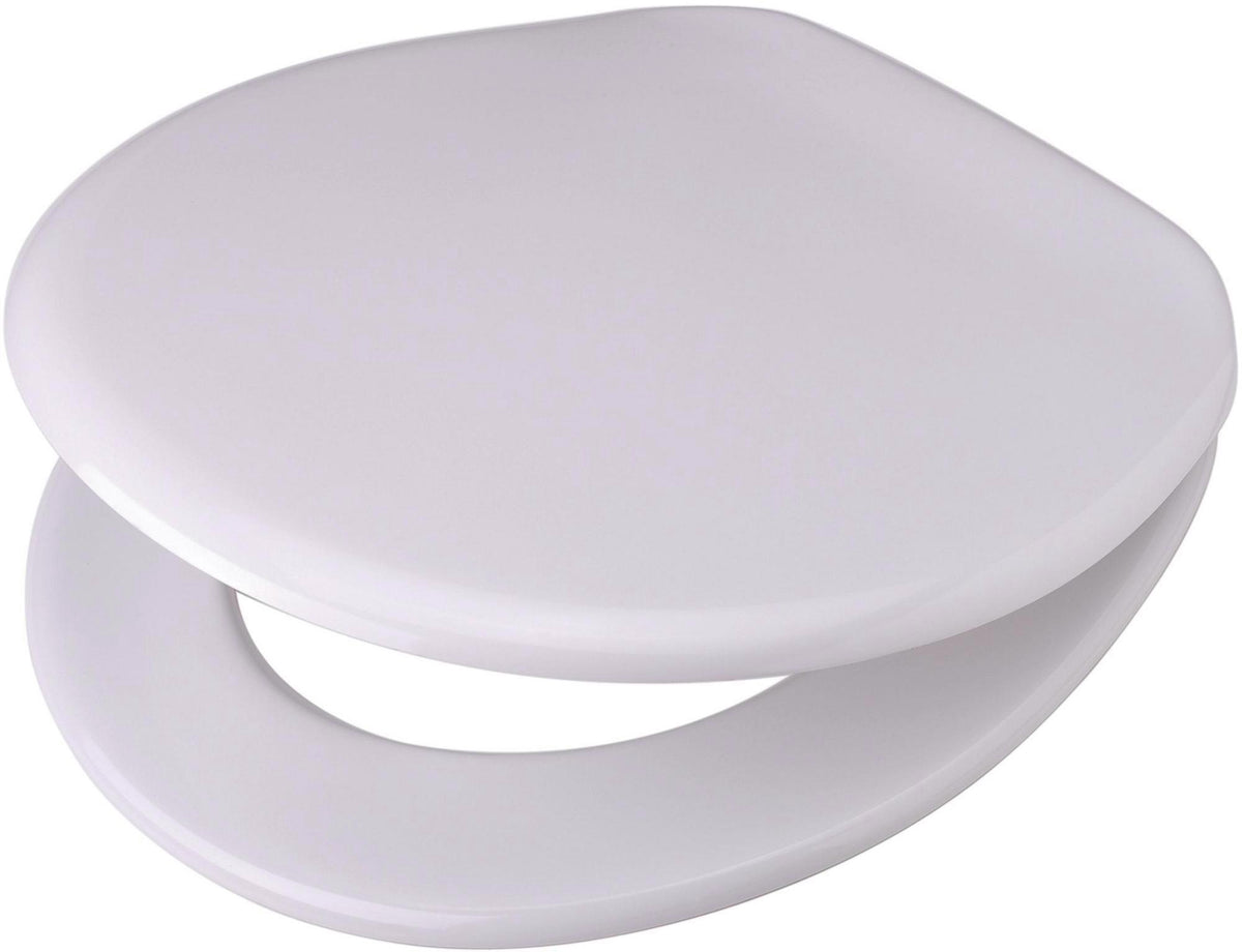 HAMBERGER Pagette WC-Sitz V.I.P. weiß Duroplast mit Deckel und durchgehender Scharnierwelle