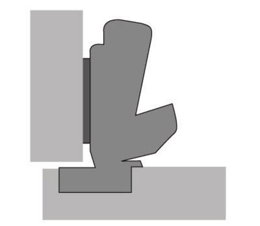 HETTICH Sensys 8657i Weitwinkelscharnier mit integrierter Dämpfung, halb vorliegend, TH 52