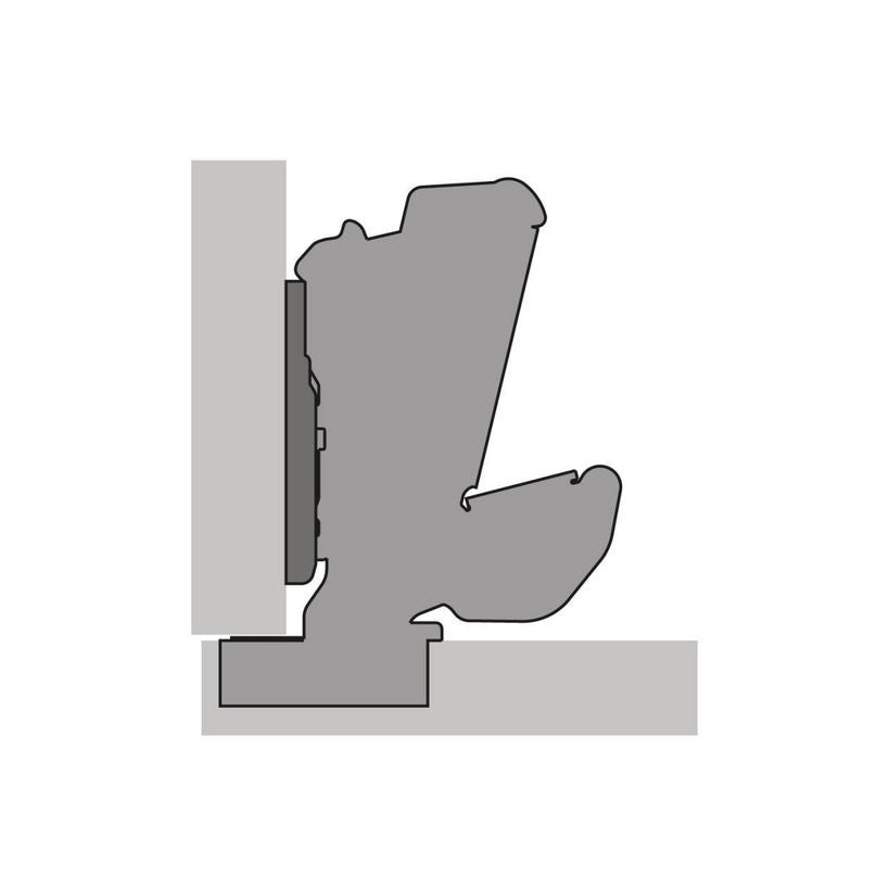 HETTICH Sensys 8657i Weitwinkelscharnier mit integrierter Dämpfung, halb vorliegend, TH 52