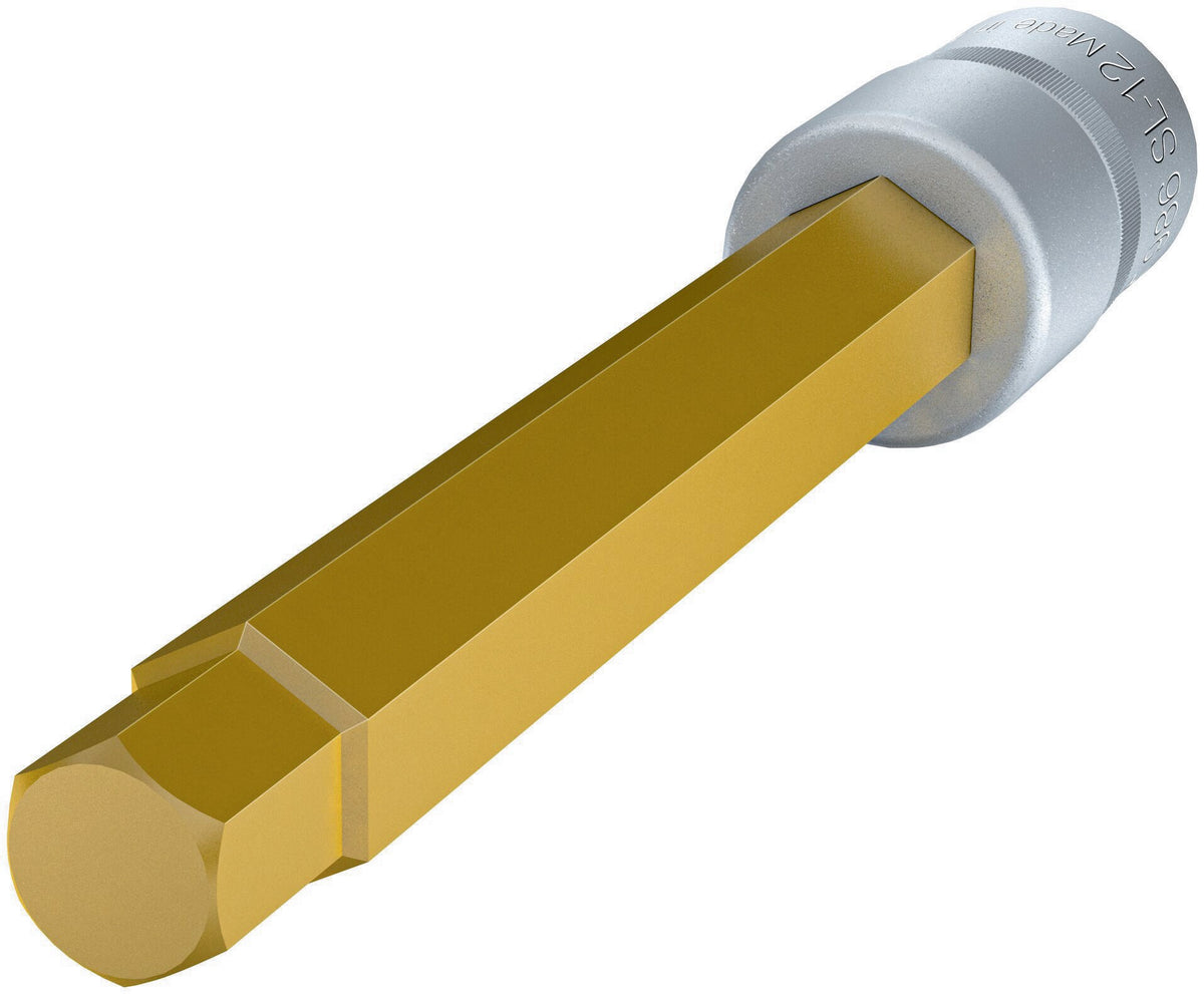 HAZET Steckschlüsseleinsatz 986-4 1/2 Zoll Innen-6-kant SW 4 mm Länge 60 mm TIN-beschichtet