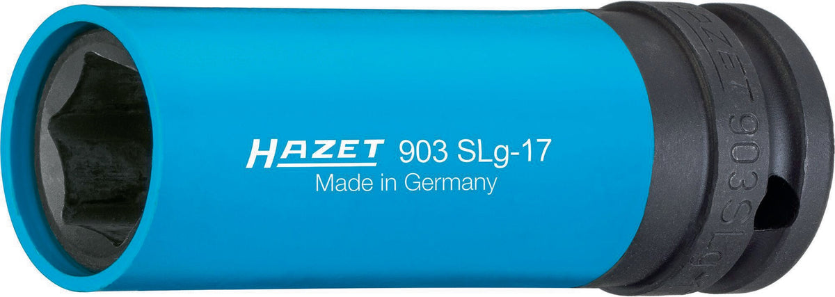 HAZET Kraftschraubersteckschlüsseleinsatz 903SLG-17 1/2 Zoll 6-Kant SW 17 mm mit Kunststoffhülse