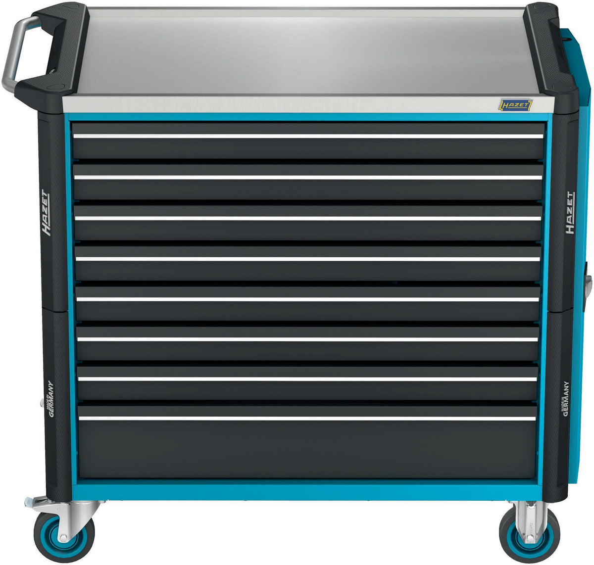 HAZET Werkzeugwagen 179NXXL-8D, 8 Schubladen, 1000 kg, Edelstahl-Arbeitsfläche