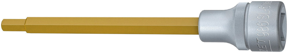 HAZET Steckschlüsseleinsatz 986-4 1/2 Zoll Innen-6-kant SW 4 mm Länge 60 mm TIN-beschichtet