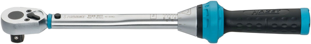 HAZET Drehmomentschlüssel 5107-3 CT 1/4 Zoll 1-9 Nm mit Umschaltknarre und Kalibrierschein