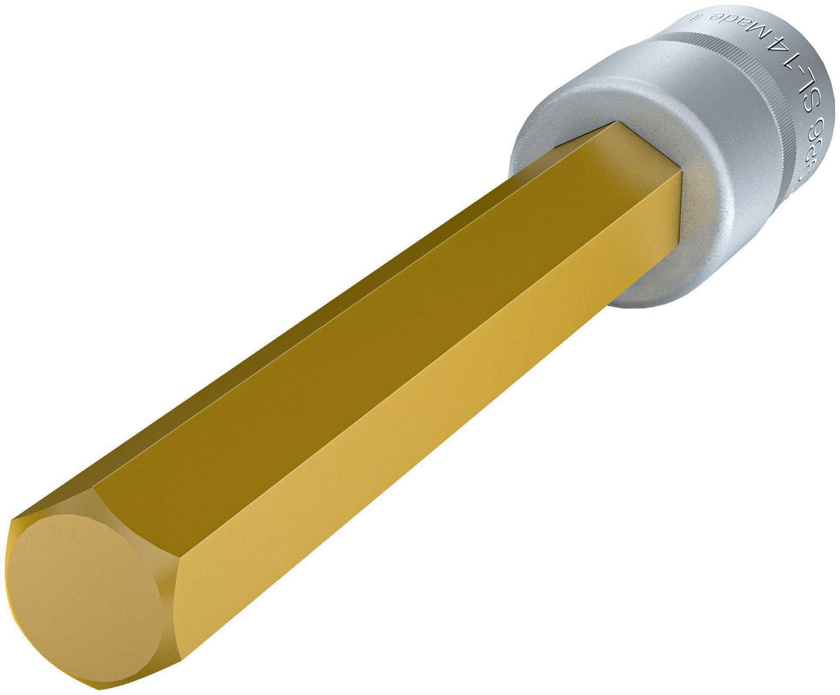 HAZET Steckschlüsseleinsatz 986-4 1/2 Zoll Innen-6-kant SW 4 mm Länge 60 mm TIN-beschichtet