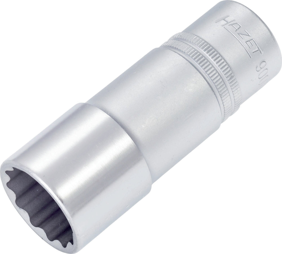 HAZET Steckschlüsseleinsatz 900TZ10 1/2 Zoll SW 10 mm Länge 85 mm – 12-kant CV-Stahl verchromt