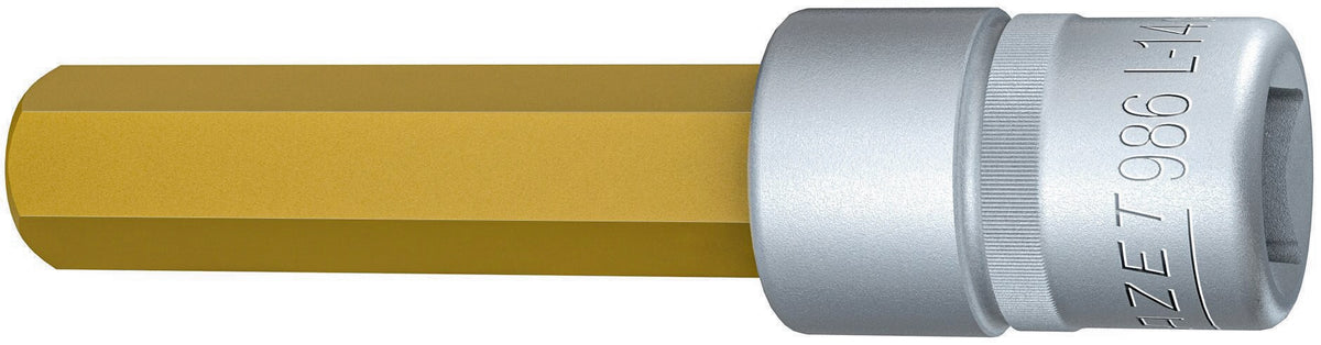 HAZET Steckschlüsseleinsatz 986-4 1/2 Zoll Innen-6-kant SW 4 mm Länge 60 mm TIN-beschichtet