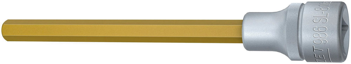 HAZET Steckschlüsseleinsatz 986-4 1/2 Zoll Innen-6-kant SW 4 mm Länge 60 mm TIN-beschichtet
