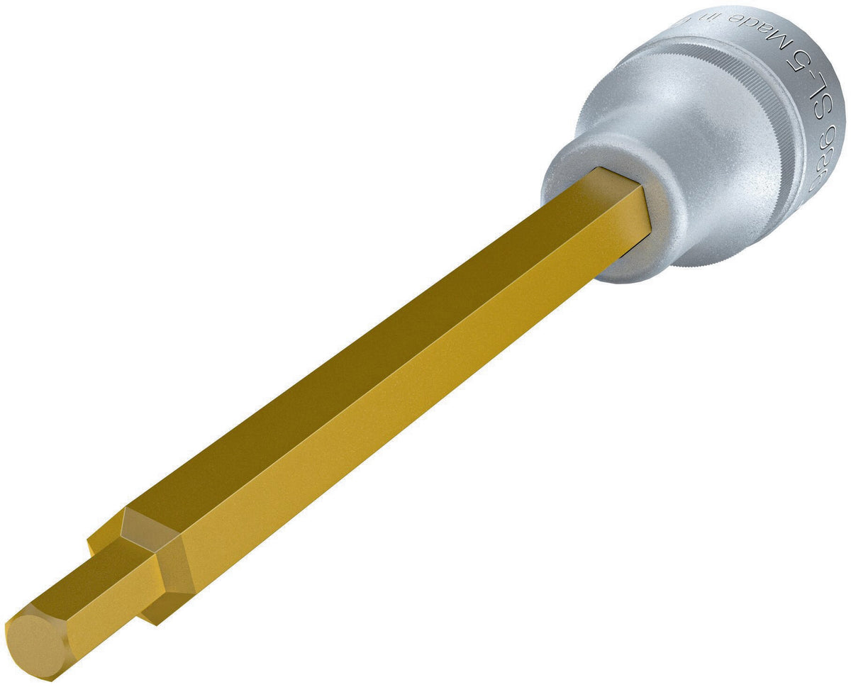 HAZET Steckschlüsseleinsatz 986-4 1/2 Zoll Innen-6-kant SW 4 mm Länge 60 mm TIN-beschichtet