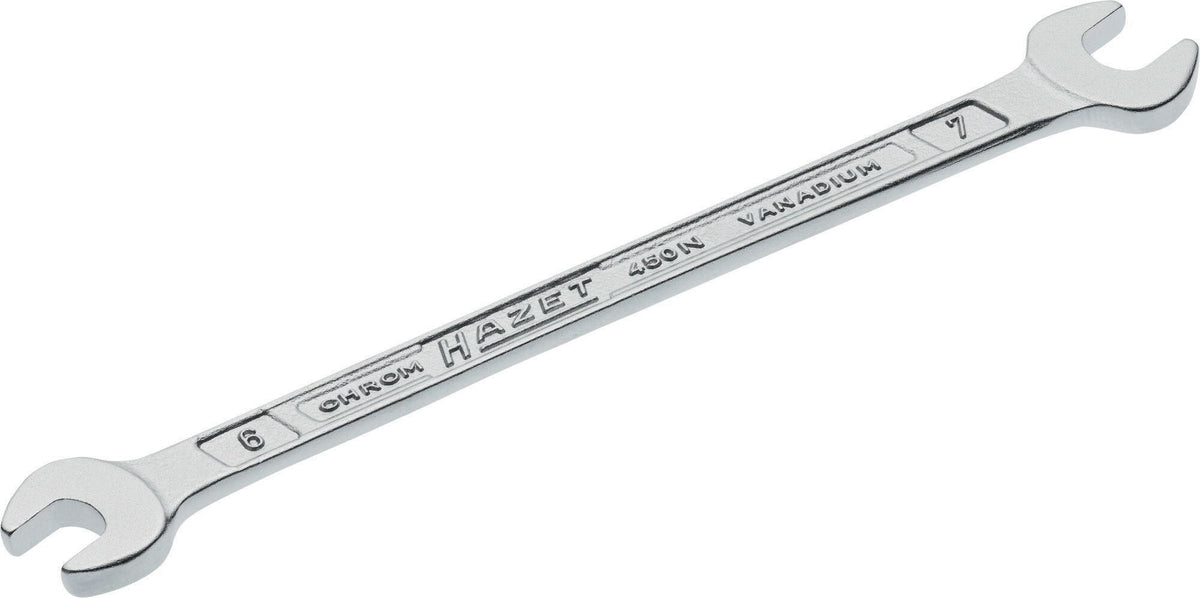 HAZET Doppelmaulschlüssel 450N 4x5 mm verchromt – CV-Stahl, DIN 3110