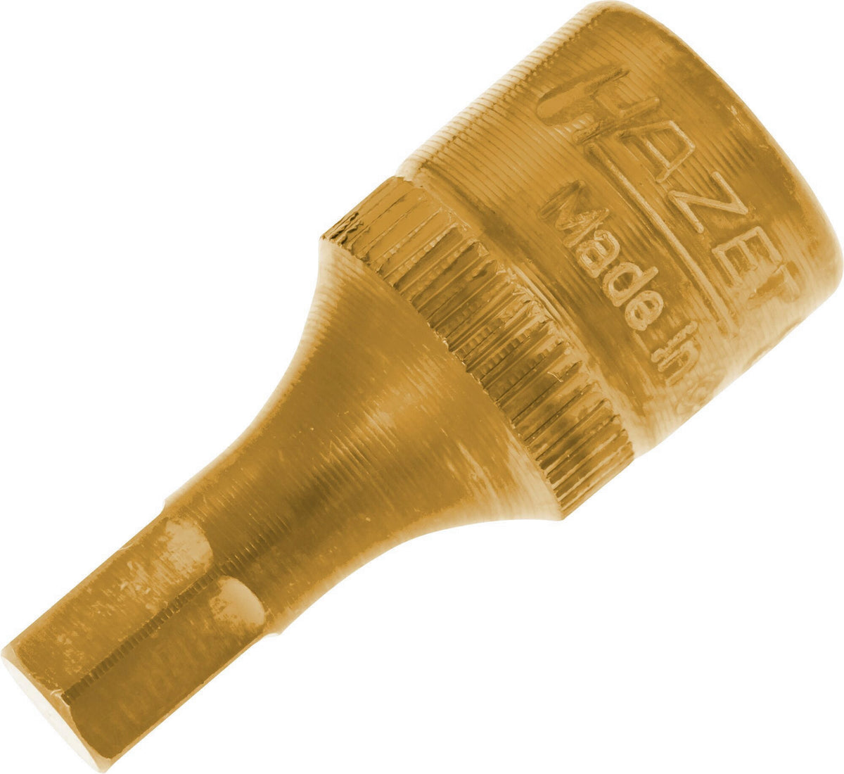 HAZET Steckschlüsseleinsatz 8501 1/4 Zoll Innen-6-kant SW 3 mm, Länge 28 mm, TIN-beschichtet