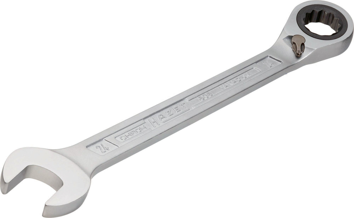 HAZET Knarrenringmaulschlüssel-Satz 606N/12, 12-teilig, SW 8–19 mm, abgewinkelt, lang, schlank