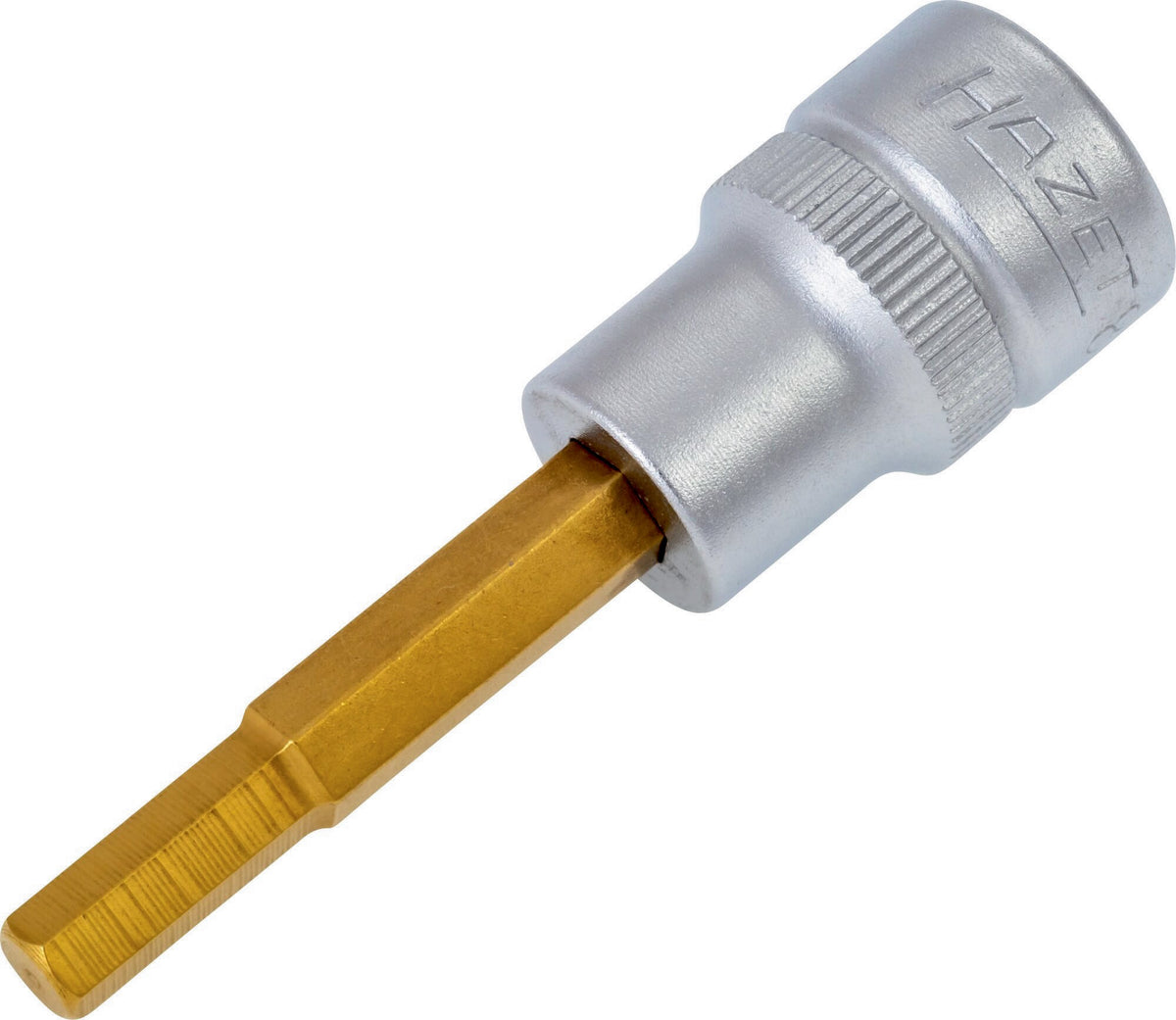 HAZET Steckschlüsseleinsatz 8801 3/8 Zoll 6-kant SW 10 mm, Länge 85 mm, TIN-beschichtet