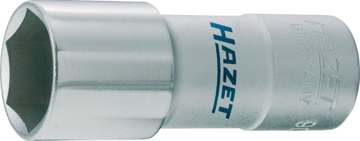 HAZET Steckschlüsseleinsatz 900AMGT für Zündkerzen, 1/2 Zoll, SW 16 mm, 6-kant, 71 mm, mit Dauermagnet