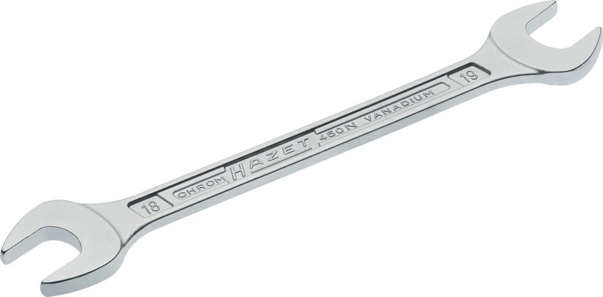 HAZET Doppelmaulschlüssel 450N 4x5 mm verchromt – CV-Stahl, DIN 3110