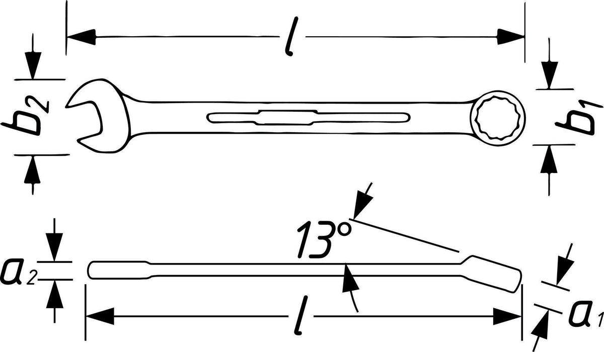 HAZET Maulringratschenschlüssel 606 SW 8 mm – umschaltbar, Ringseite 13° abgewinkelt, 60 Zähne