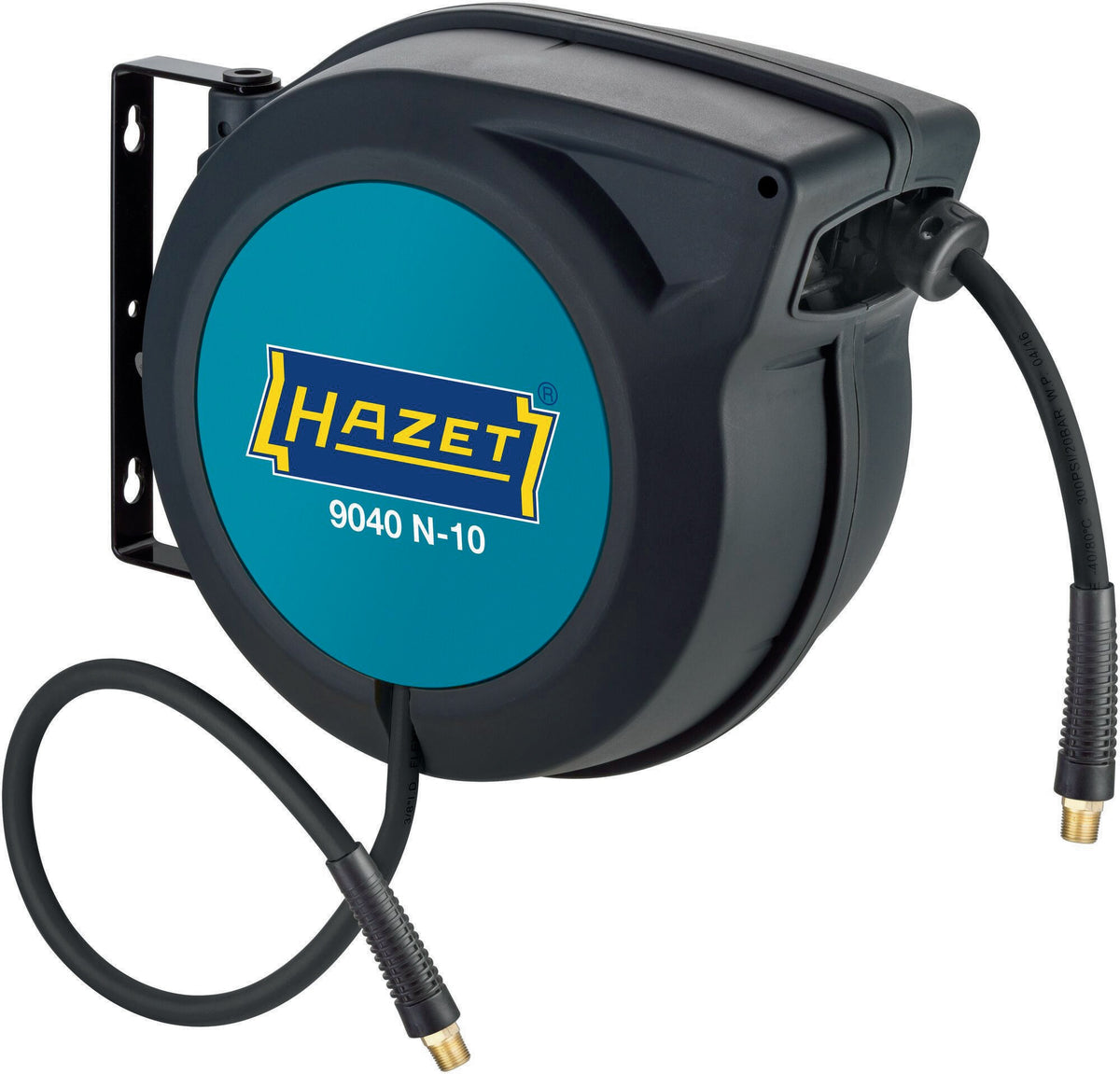 HAZET Druckluftschlauchtrommel 9040N-10 für Druckluft und Wasser, 15 m, automatisch