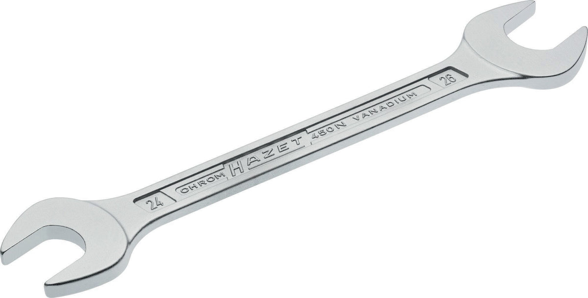 HAZET Doppelmaulschlüssel 450N 4x5 mm verchromt – CV-Stahl, DIN 3110