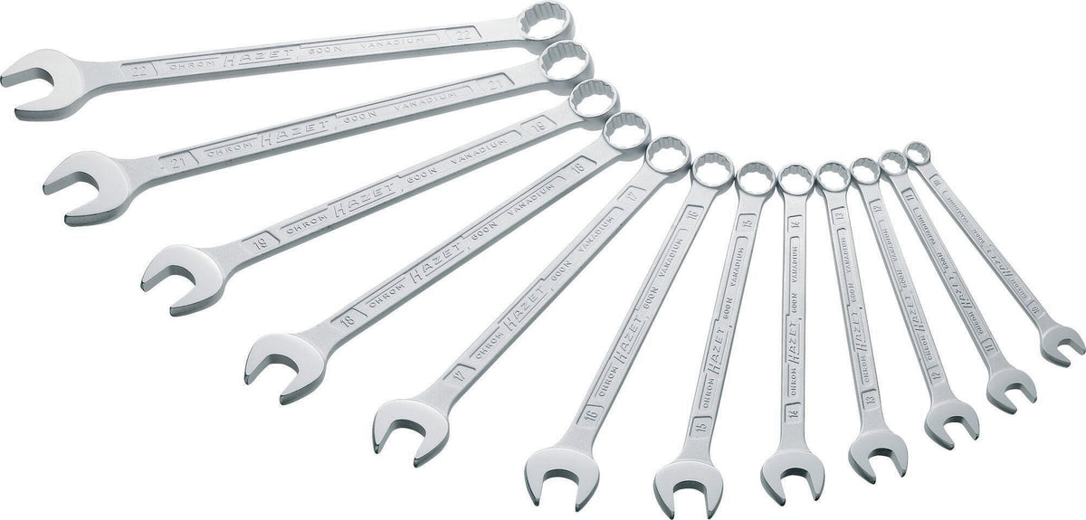 HAZET Ringmaulschlüssel-Satz 600N 12-teilig SW 10-22 mm CV-Stahl verchromt