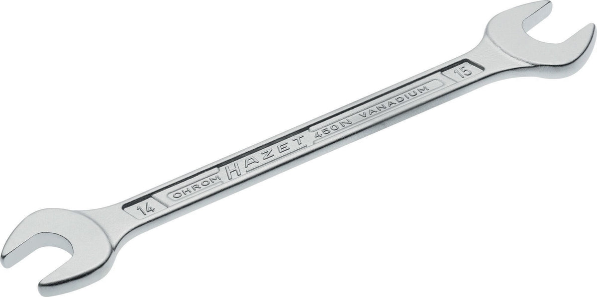 HAZET Doppelmaulschlüssel 450N 4x5 mm verchromt – CV-Stahl, DIN 3110