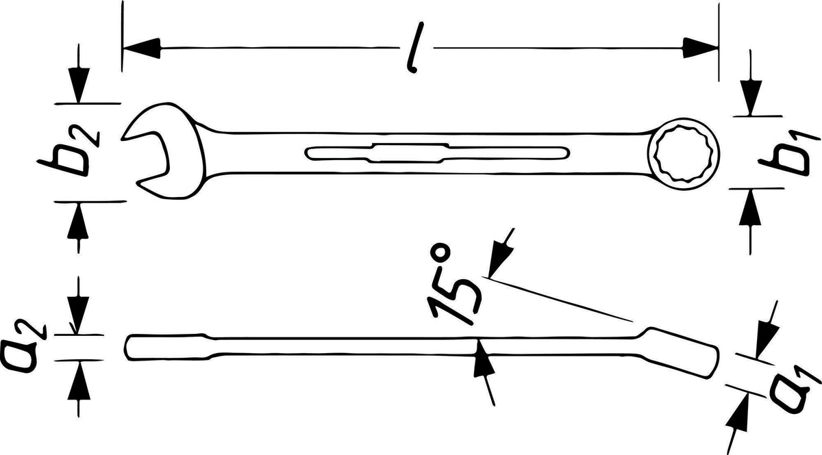 HAZET Ringmaulschlüssel 600N SW 5,5 mm Form A CV-Stahl 105 mm